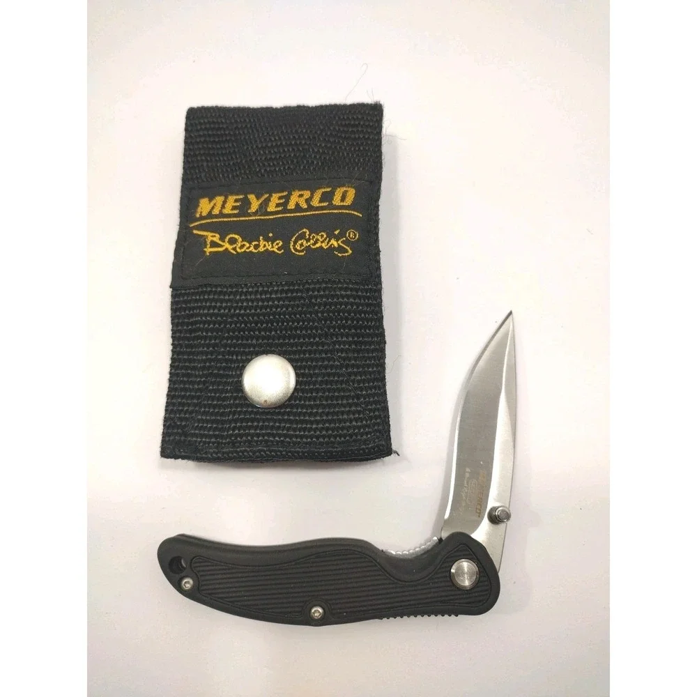 MEYERCO Blackie Collins Lightweight DDR Lock Knife with Sheath New